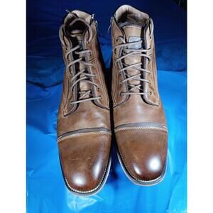 Steve Madden Jeffries Cap Toe Boot In Dark Tan Size 12